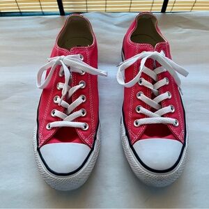 Converse CTAS Pink Low-Top Sneakers with White Laces